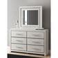 Ashley Zuraleus 6-Drawer Dresser Only in Matte White and Chrome, , large