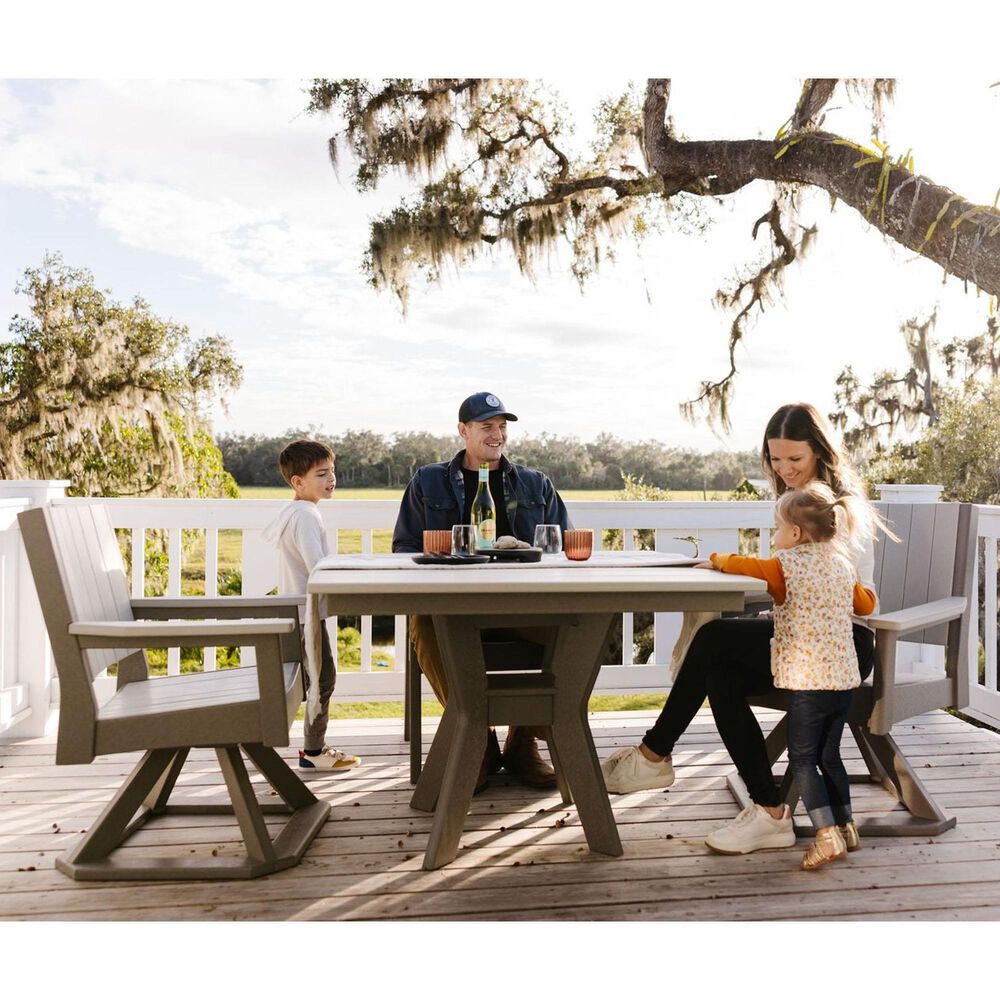 Amish Orchard Coastal 44&quot; Square Dining Table in Sand and Weatherwood, , large