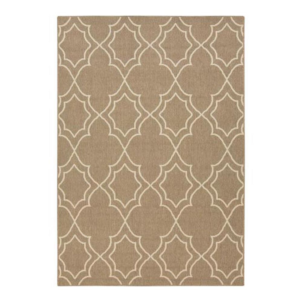 Surya Alfresco ALF-9587 5"3" x 7"6" Camel/Cream Area Rug, , large