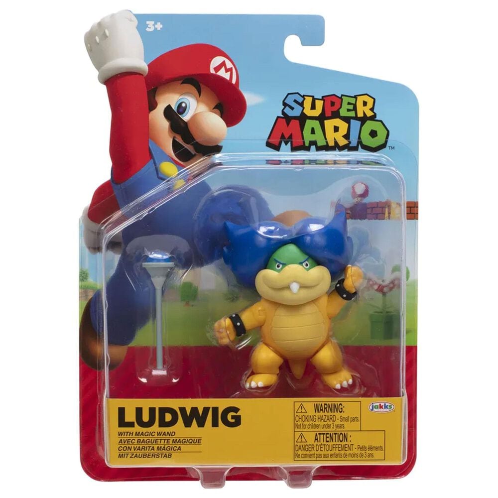 Super Mario 4&quot; Ludwig Von Koopa Figure with Wand in Multicolor, , large