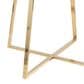 LumiSource Cosmo Round Dining Table in Gold and Black - Table Only, , large
