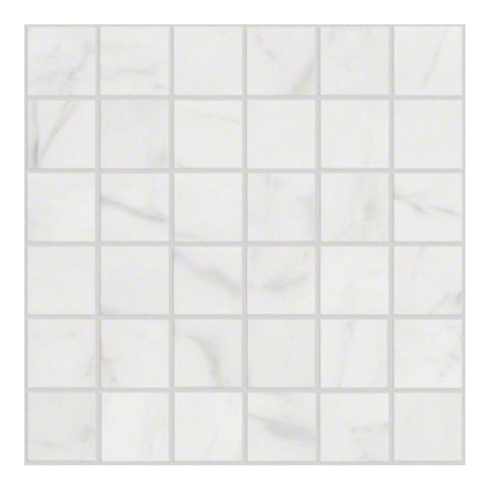 Shaw Maximus Carrara 2.75" x 12" Porcelain Mosaic Sheet, , large