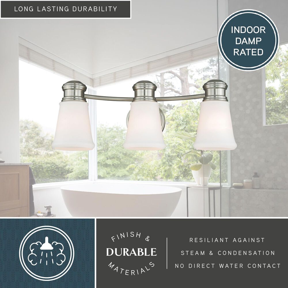Vaxcel Malie 3-Light Bathroom Vanity in Satin Nickel, , large
