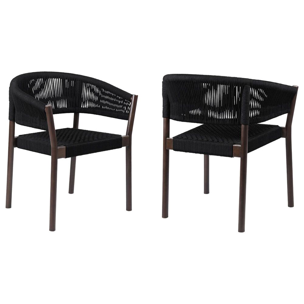 Blue River Doris Patio Dining Chair in Dark Eucalyptus and Black &#40;Set of 2&#41;, , large