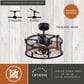 Vaxcel Humboldt 21" LED Ceiling Fan in Oil Rubbed Bronze and Burnished Teak, , large