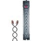 Helios 2-Piece 7 Outlet Surge Protector and Silver Series 6" HDMI Cable in Black, , large