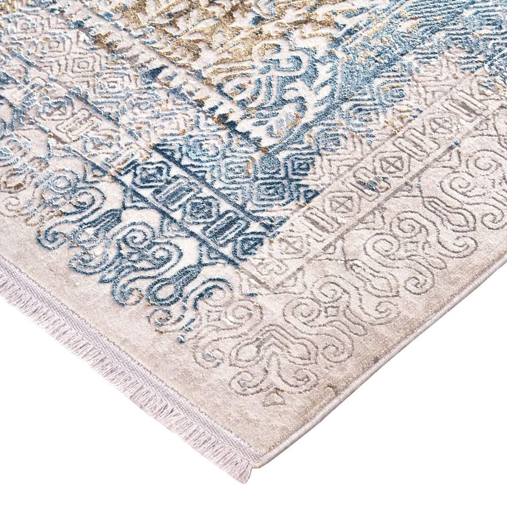 Feizy Cadiz Oriental 9&#39;9&quot; x 13&#39;2&quot; Blue and Gray Area Rug, , large