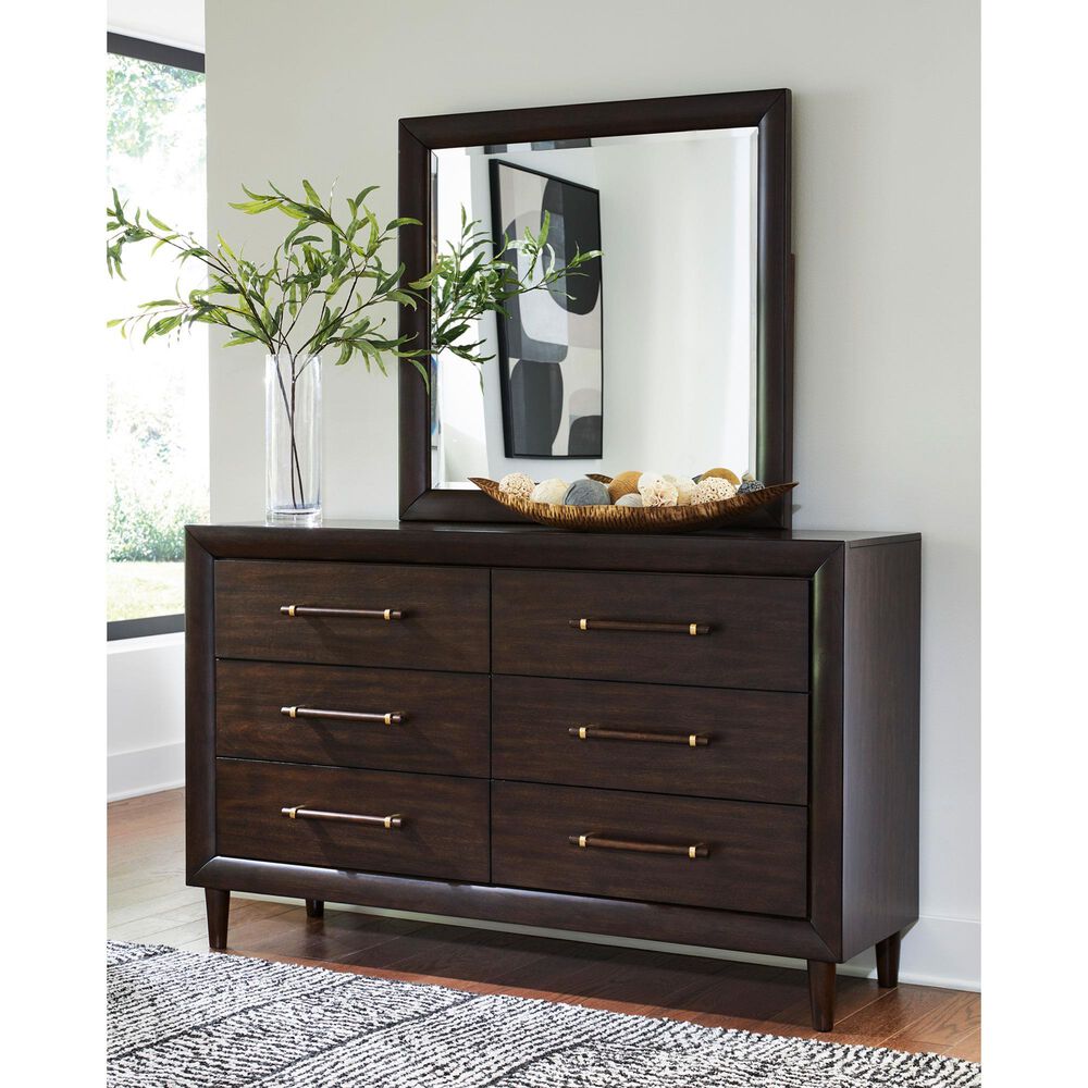 Ashley Dantenton Bedroom Mirror in Merlot, , large