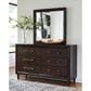 Ashley Dantenton Bedroom Mirror in Merlot, , large