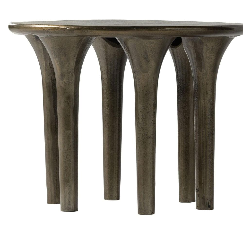 Four Hands Kelden End Table in Aged Bronze, , large