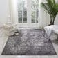 Nourison Silk Shadows 7"9" x 9"9" Graphite Area Rug, , large