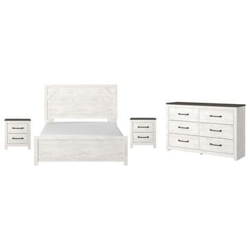 Ashley Gerridan 4-Piece Queen Bedroom Set in White and Gray, , large
