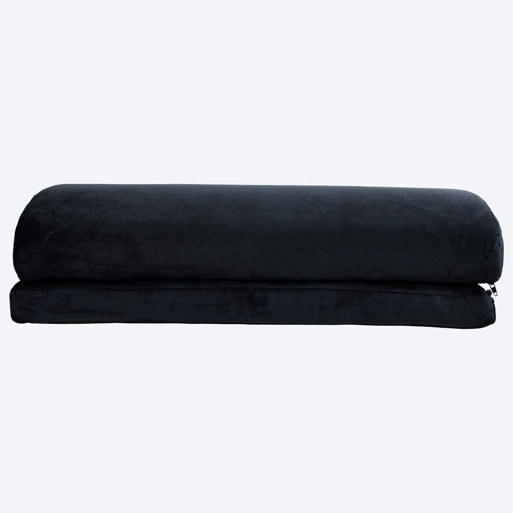 Arozzi Velvet Memory Foam Footrest in Black, , large