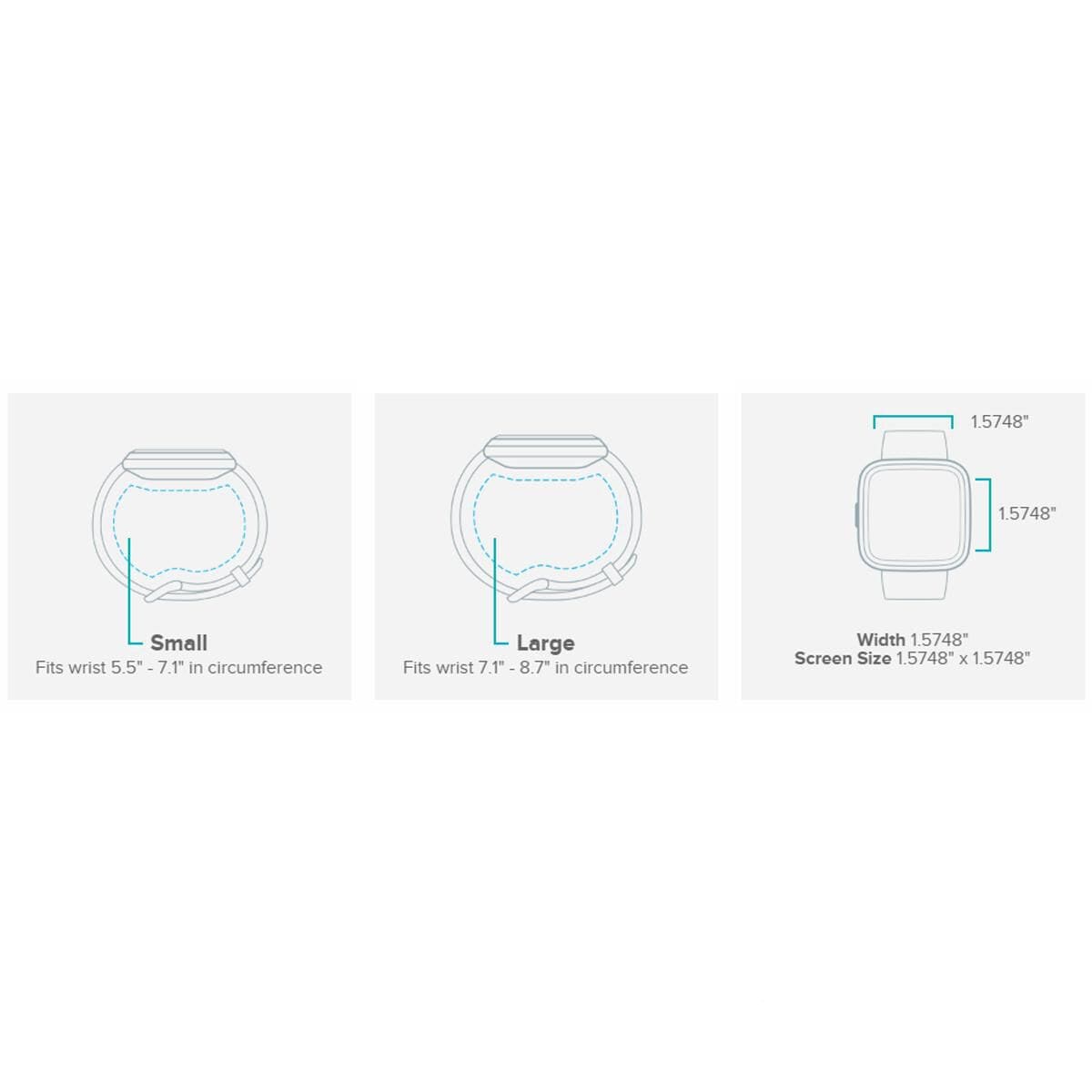 Fitbit versa specs hotsell mm