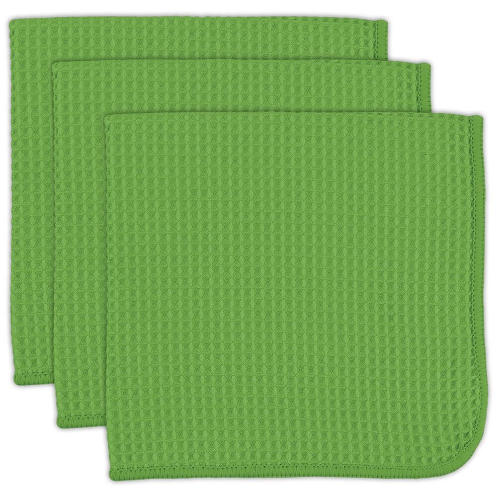 Mukitchen Microfiber Waffle Weave Dish Cloth in Cactus (Set of 3), , large