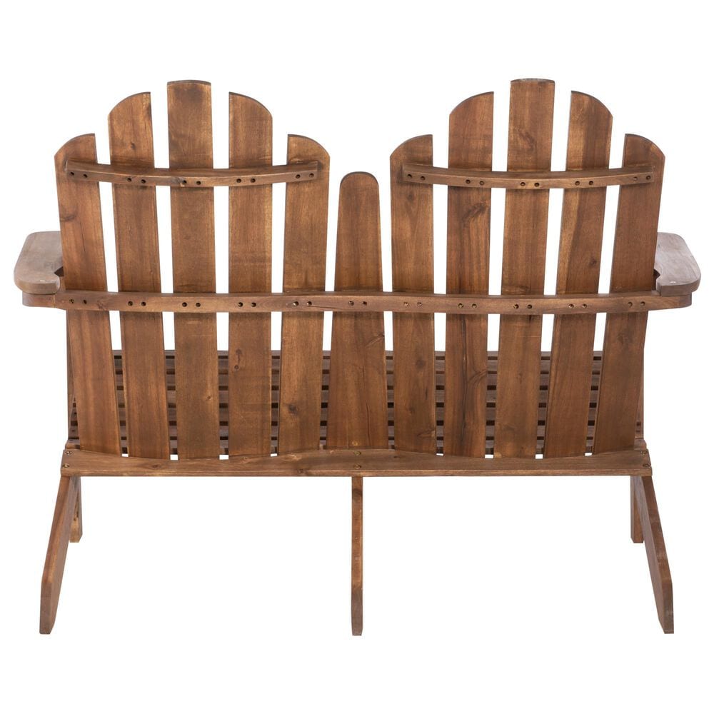 Linon Home Decor Adirondack Double Bench in Rich Acorn, , large