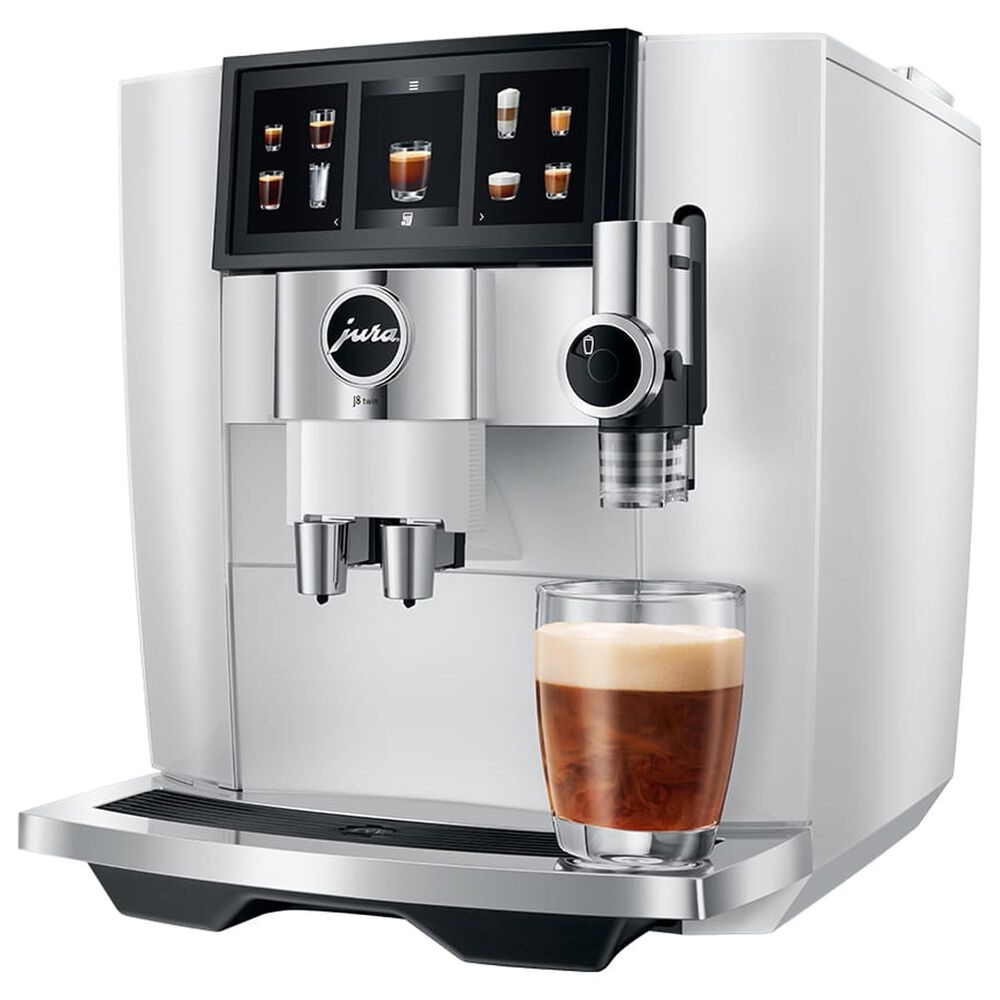 Jura J8 64 Oz Twin Automatic Coffee Maker in Diamond White, , large