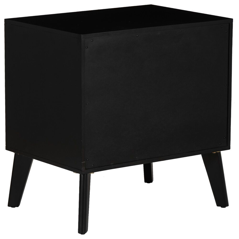 Linon Home Decor Collett 2-Drawer Nightstand in Black, , large