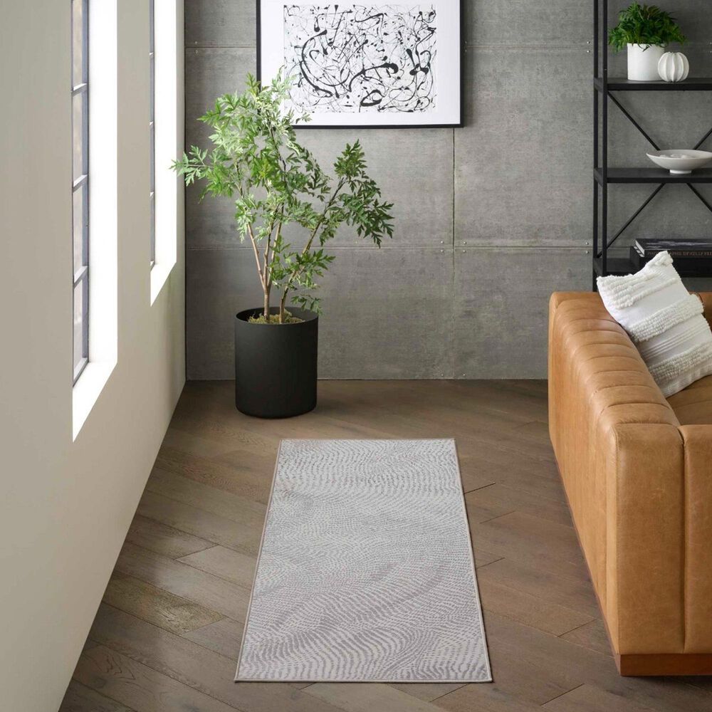 Nourison Central Park West CEP01 Grey 2&#39;2&quot; x 7&#39;6&quot; Runner, , large