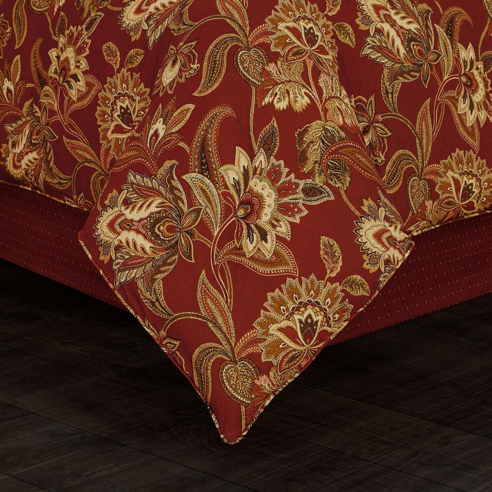 J. Queen New York Montecito 4-Piece King Comforter Set in Red, , large