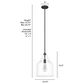 Hunter Dunshire 12" 1-Light Medium Pendant with Seeded Shade in Noble Bronze, , large