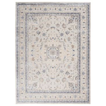 Nourison Silky Textures SLY08 9"3" x 12"9" Ivory and Grey Area Rug, , large