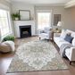 Dalyn Rug Company Silk Road Ivory, Beige, Taupe, Gold, Gray and Copper 3" x 5" Area Rug, , large