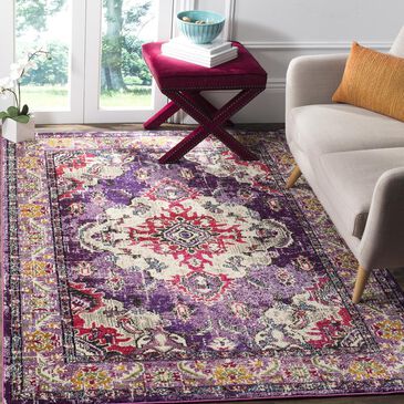 Safavieh Monaco MNC243P-3 3" x 5" Violet/Fuchsia Area Rug, , large