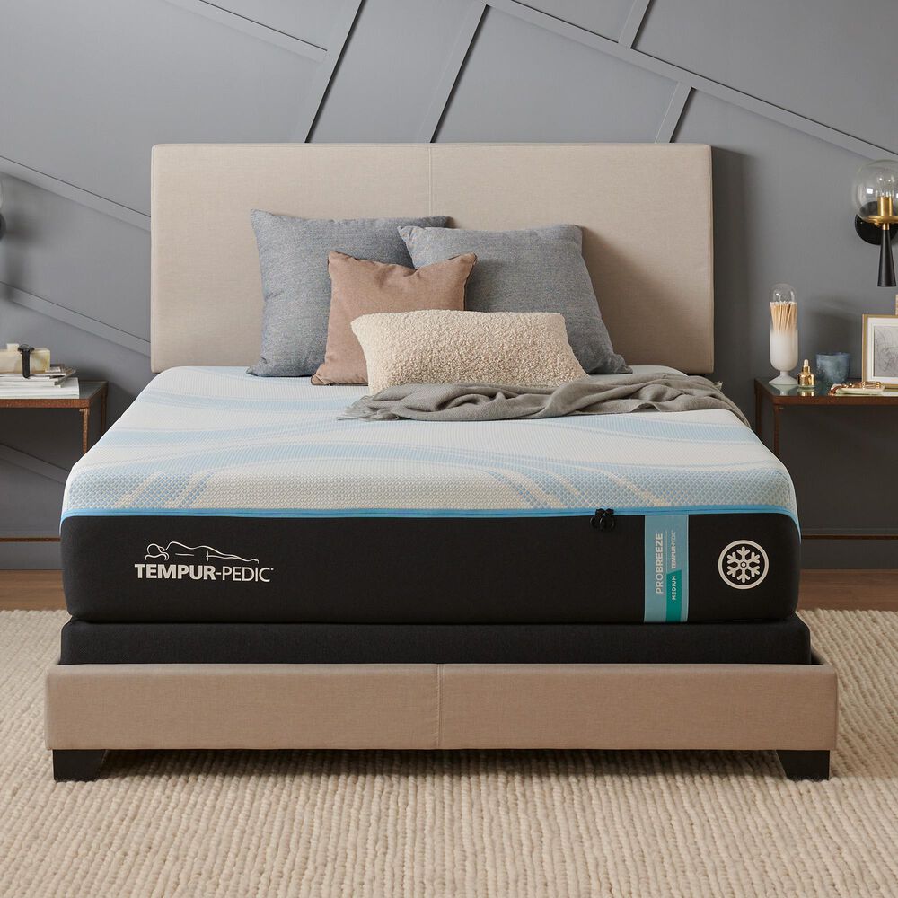 Tempur-Pedic ProBreeze 2.0 Medium Queen Mattress with Low Profile Box Spring, , large
