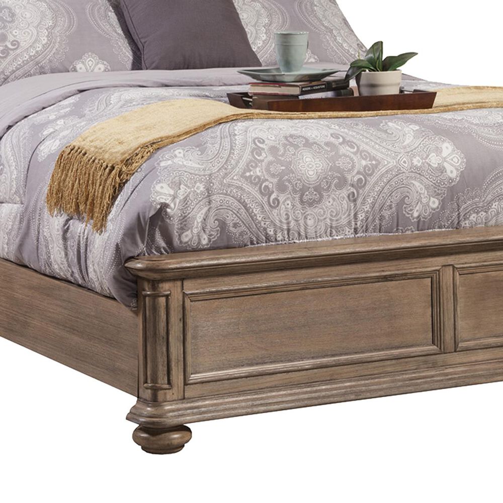 Alpine Furniture Melbourne Queen Bed with Upholstered Headboard in