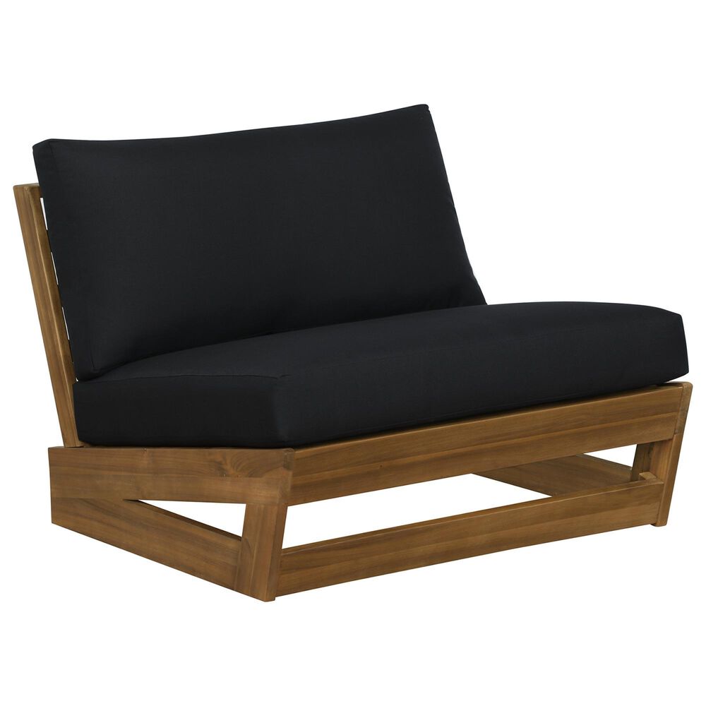 Linon Home Decor Silbury Patio Armless Chair in Jet Black, , large