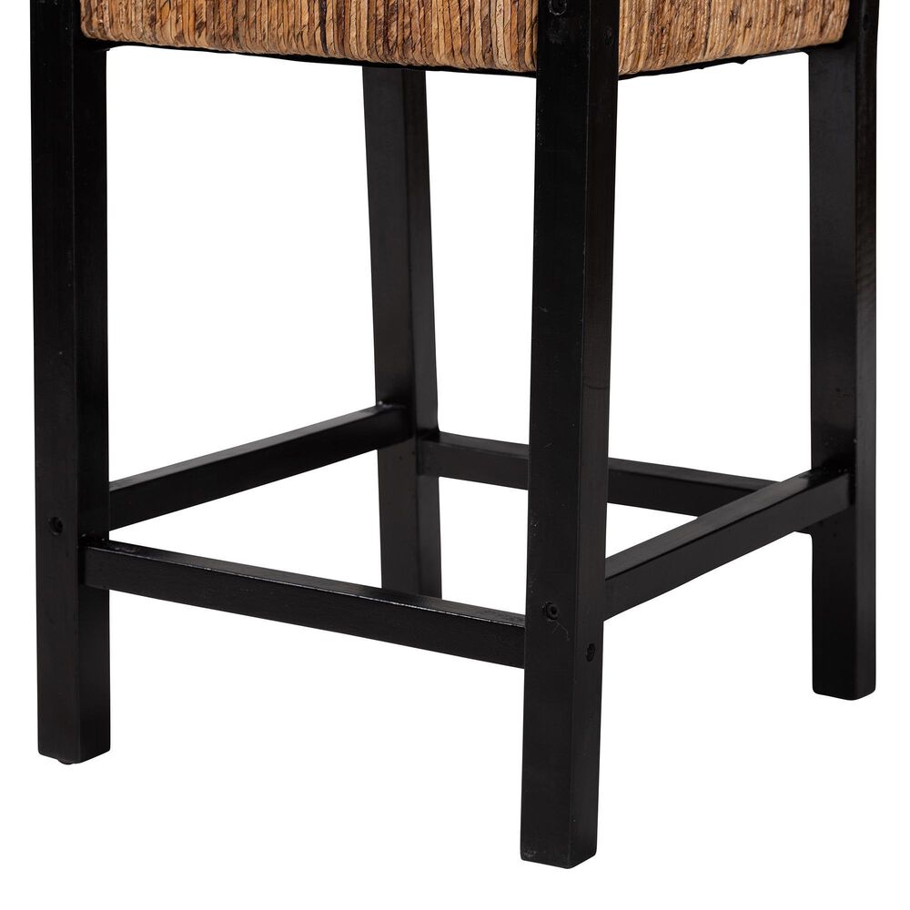 Baxton Studio Raniya Counter Stool in Natural Brown and Black (Set of 2), , large