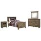 Ashley Trinell 4-Piece Twin Bookcase Bedroom Set in Brown, , large