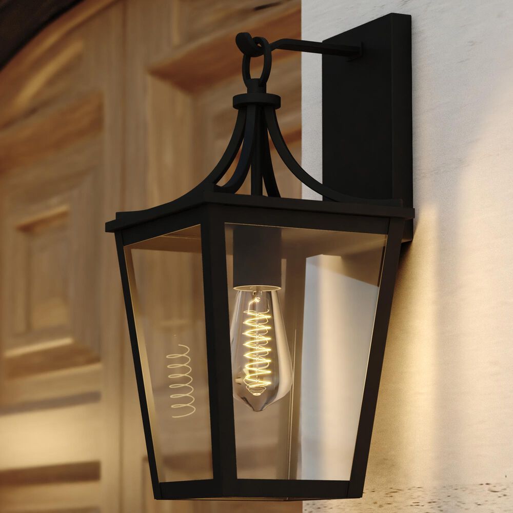 Vaxcel Cottage Grove 1-Light Outdoor Wall Sconce in Matte Black, , large