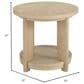 Golden Wave Furniture Pacific Grove Round End Table in Sand Dune, , large