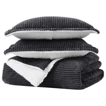 Pem America Corduroy 3-Piece Full/Queen Comforter Set in Grey, , large