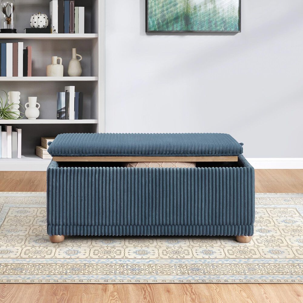 Valor Living Sahara Storage Bench in Blue, , large