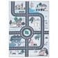 Safavieh Kids Playhouse KPH232M 7"9" x 10" Blue and Dark Grey Rug, , large