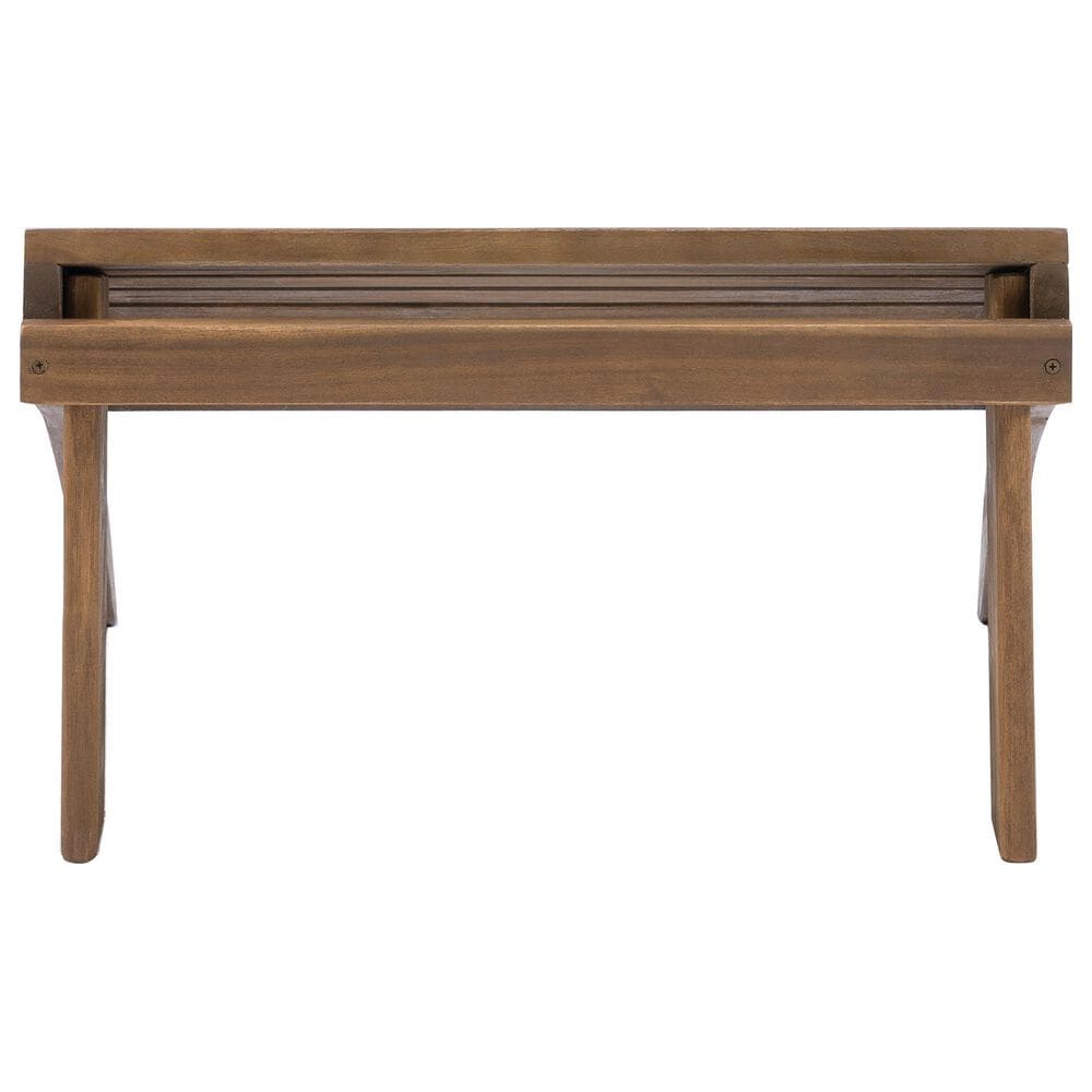 Linon Home Decor Adirondack Patio Ottoman in Acorn, , large