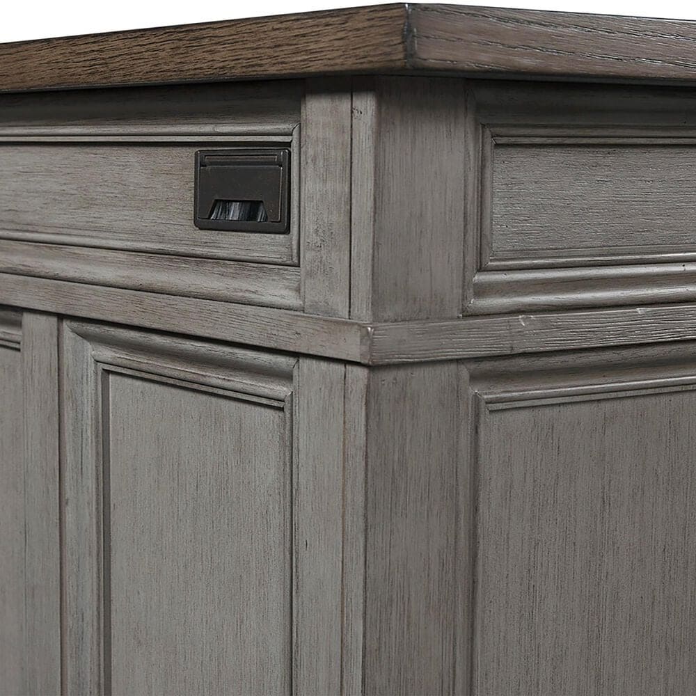 Riva Ridge Caraway 66&quot; Executive Desk in Aged Slate and Brown, , large