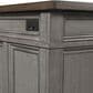 Riva Ridge Caraway 66" Executive Desk in Aged Slate and Brown, , large