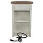 Ashley Bolanburg Chairside Table with USB in Weathered Oak and Antique White, , large