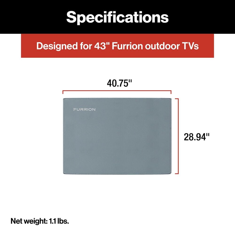 Furrion Aurora 43" Class Partial Sun 4K LED UHD - Outdoor Smart TV with Weather Resistant Cover in Black, , large