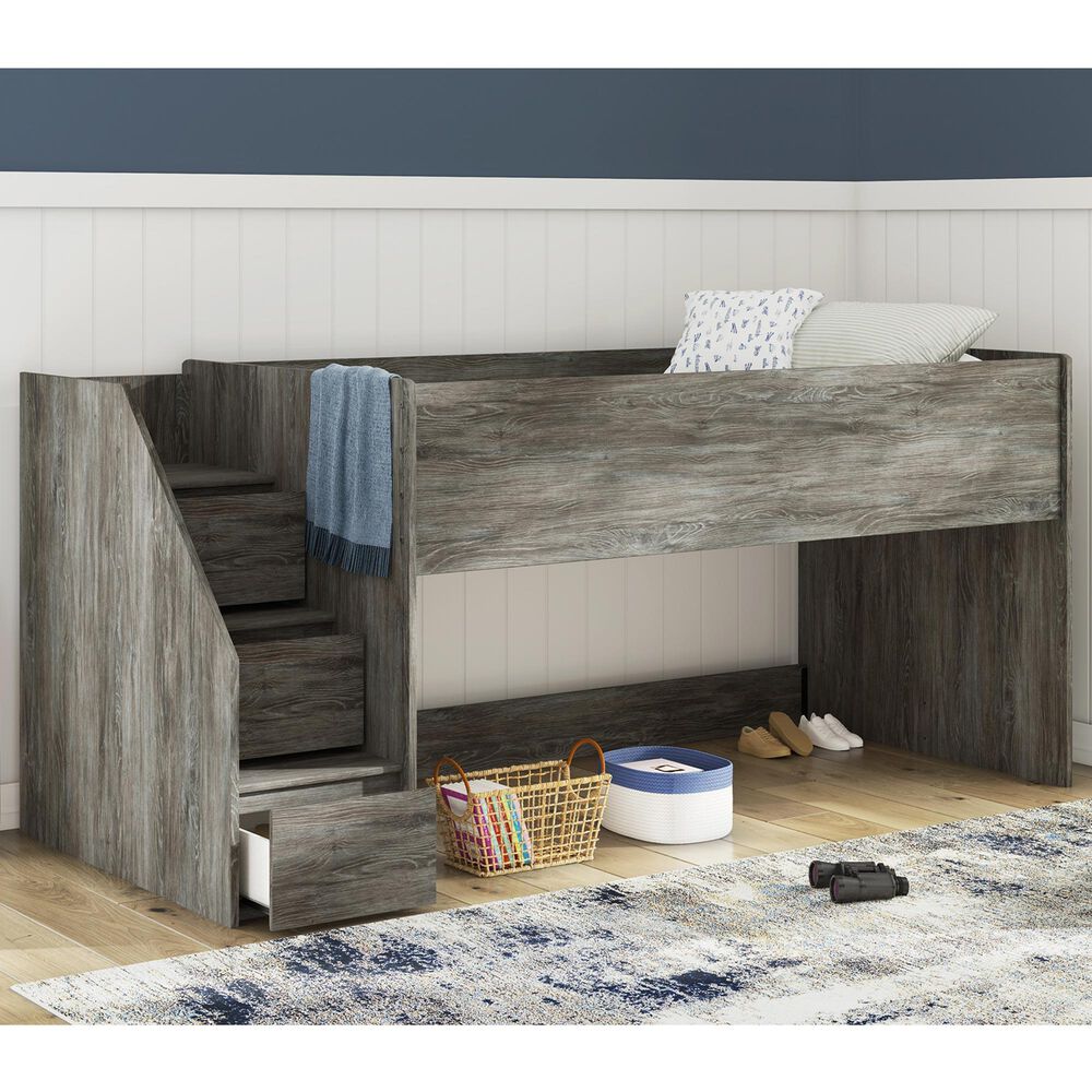 Ashley Frandern Twin Loft Bed in Gray, , large