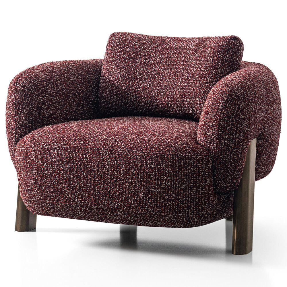 Furniture of America Premier Accent Chair in Burgundy Tweed, , large