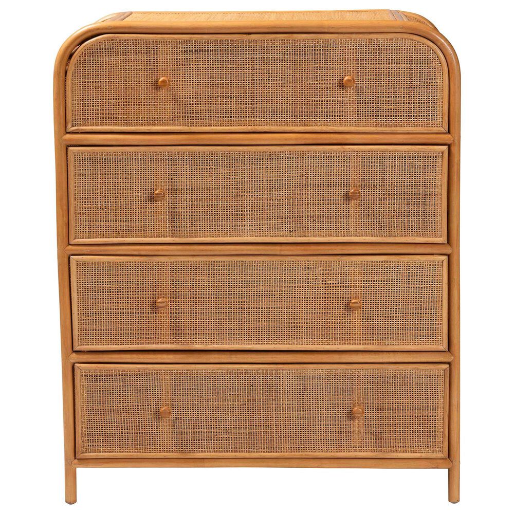 Baxton Studio Sampit 4-Drawer Storage Cabinet in Light Honey, , large