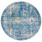 Safavieh Aria Oriental 6"6" Round Blue and Multicolor Area Rug, , large