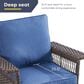 Sunwell Garden 5-Piece Patio Conversation Set with Stationary Chairs in Navy, , large