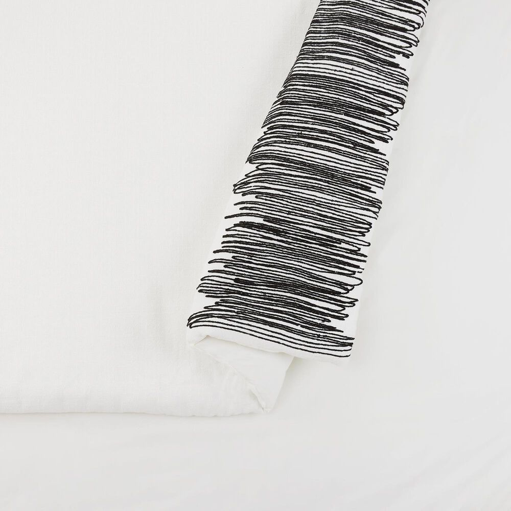 Peking Handicraft Ligne 3-Piece Queen Duvet Set in Cream, , large