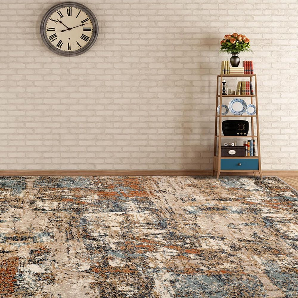 Amer Rugs Allure 7&#39;9&quot; x 9&#39;9&quot; Beige Rust Area Rug, , large